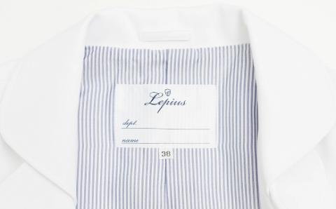 レピウスの白衣【レディース】ツインカラードクターコート / ネーム刺繍付き(サイズ：42サイズ) 42サイズ