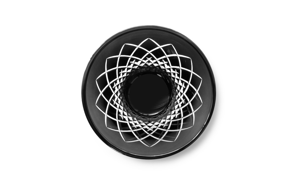 浅草切子 KANA KURITA「モノクロオールド ―矢来霰―」木箱入り