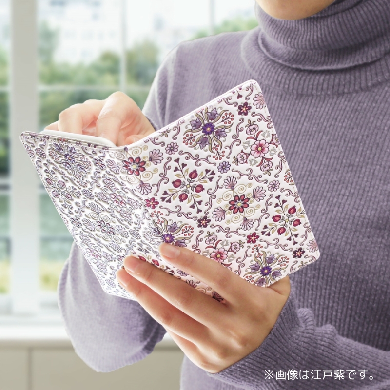 【浅草文庫】スマホケース オリエント柄(カラー：ブルー) ブルー