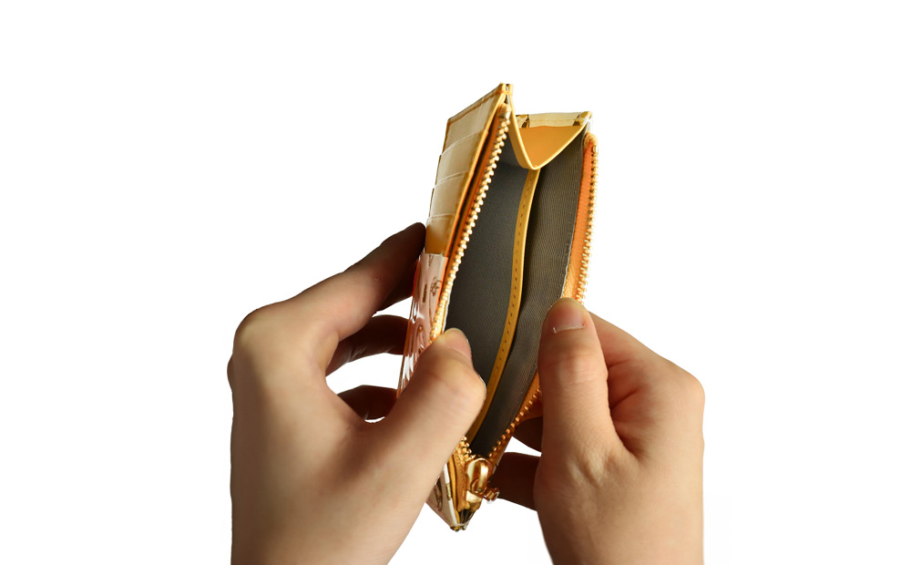 【浅草文庫】フラグメントケース〈猫柄〉(カラー：ミケ（黄色系）) ミケ（黄色系）