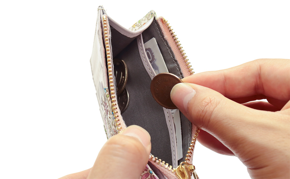 【浅草文庫】フラグメントケース〈花菱柄〉(カラー：ピンク) ピンク