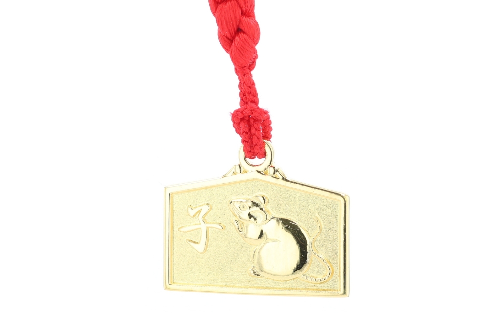 [K18] 干支絵馬根付 (12種) (柄：子) 柄：子