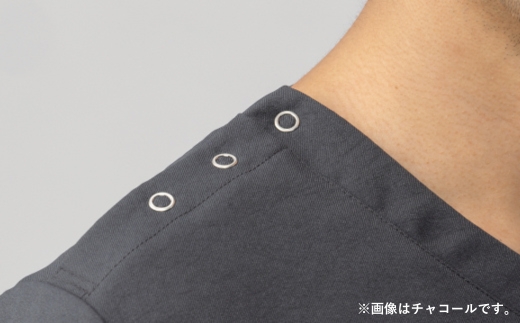 レピウスの白衣 【メンズ】スクラブ リンクル / ネーム刺繍付き (カラー：チャコール、サイズ：L) チャコール L