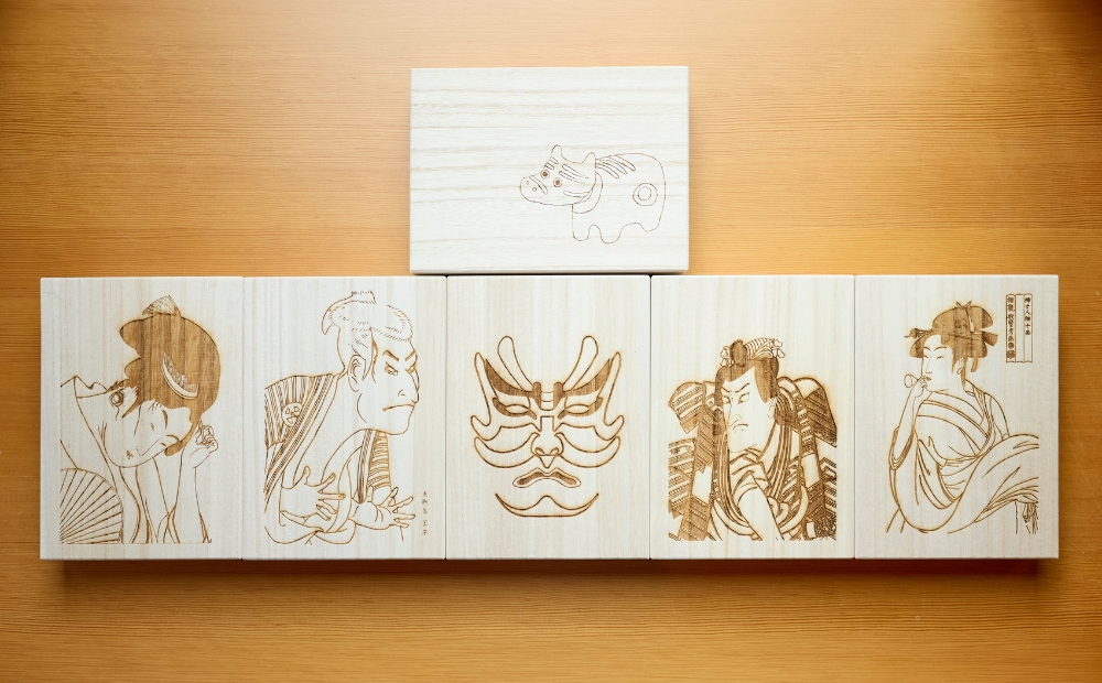 【谷中・箱義桐箱店】桐箱の塗り絵体験チケット（1名様分／60分）