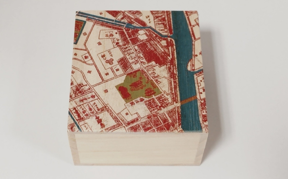 【桐箱(二重箱)】名所江戸水景 [(2)吾妻橋 金龍山遠望] 1ケ (カラー：ピンク) ピンク