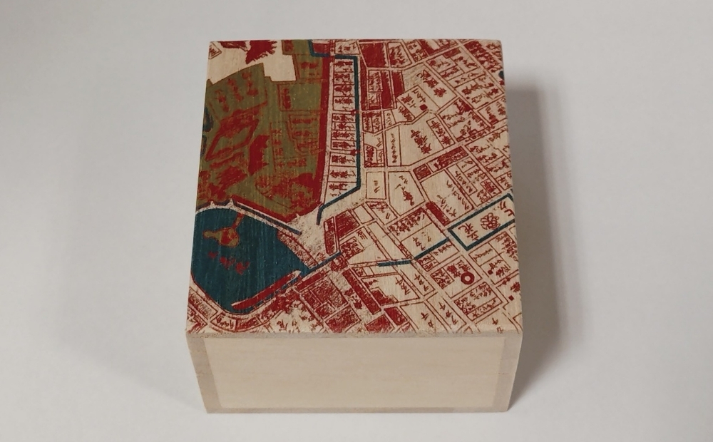 【桐箱(二重箱)】名所江戸水景 [(4)上野清水堂 不忍ノ池] 1ケ (カラー：ピンク) ピンク