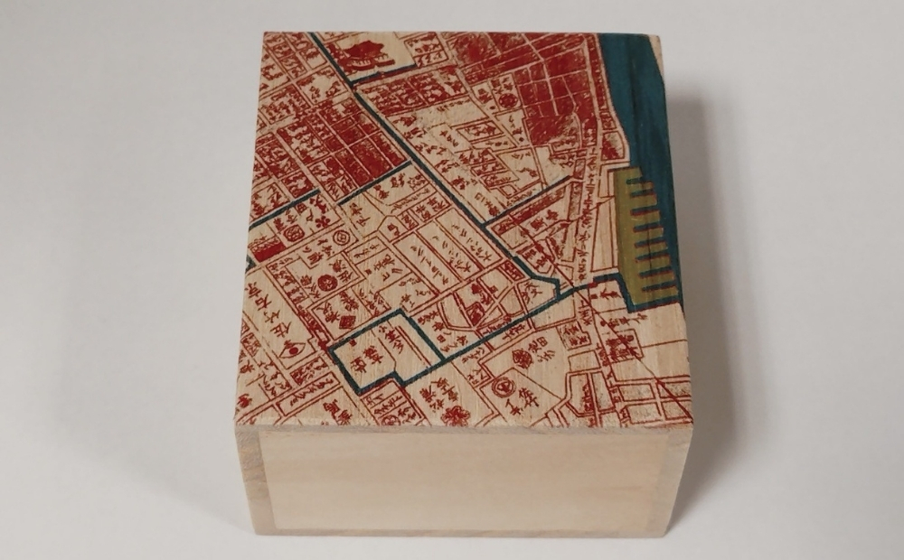 【桐箱(二重箱)】名所江戸水景 [(5)浅草川首尾の松 御厩河岸] 1ケ (カラー：ピンク) ピンク