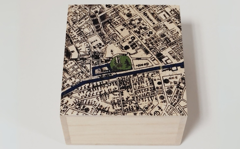 【桐箱(二重箱)】名所江戸水景 [(7)昌平橋聖堂 神田川] 1ケ (カラー：黒) 黒