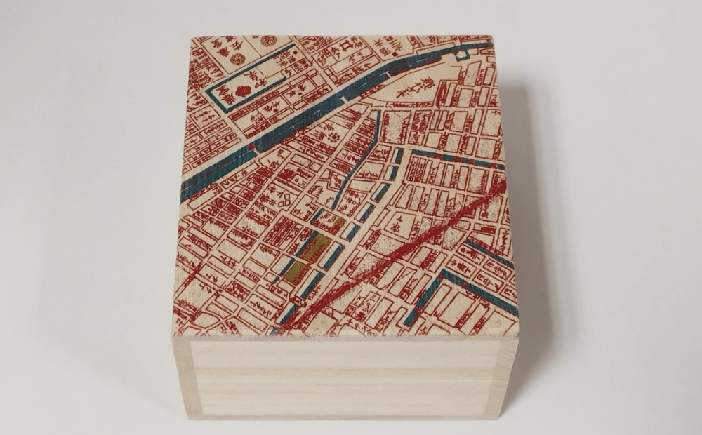 【桐箱(二重箱)】名所江戸水景 [(8)神田紺屋町] 1ケ (カラー：ピンク) ピンク