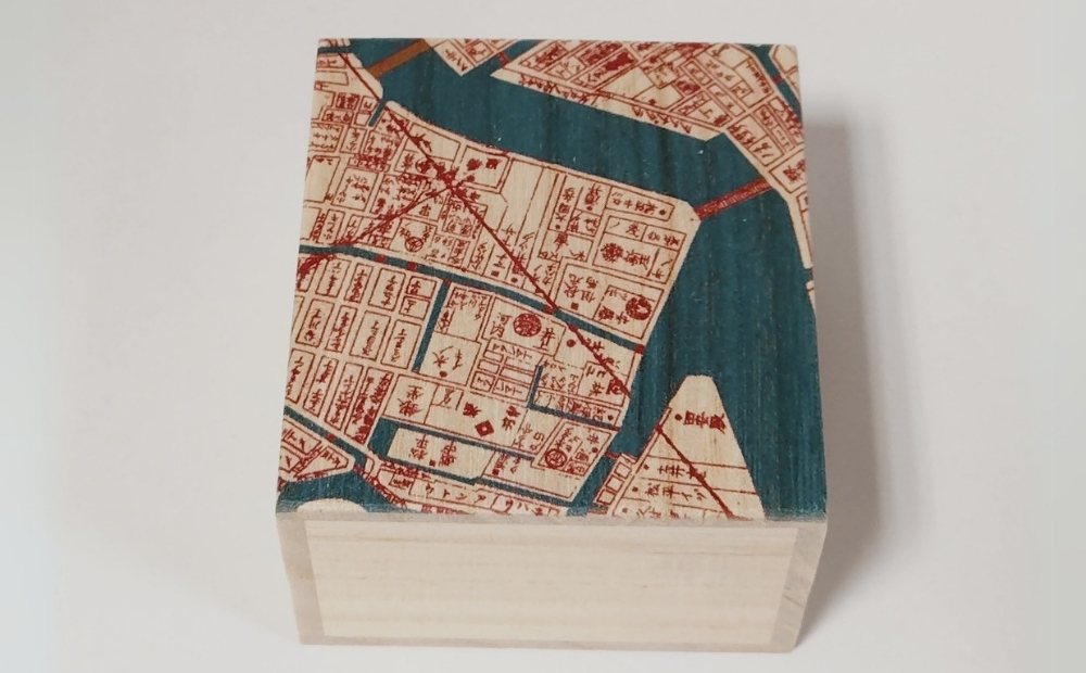 【桐箱(二重箱)】名所江戸水景 [(9)両国橋大川ばた] 1ケ (カラー：ピンク) ピンク