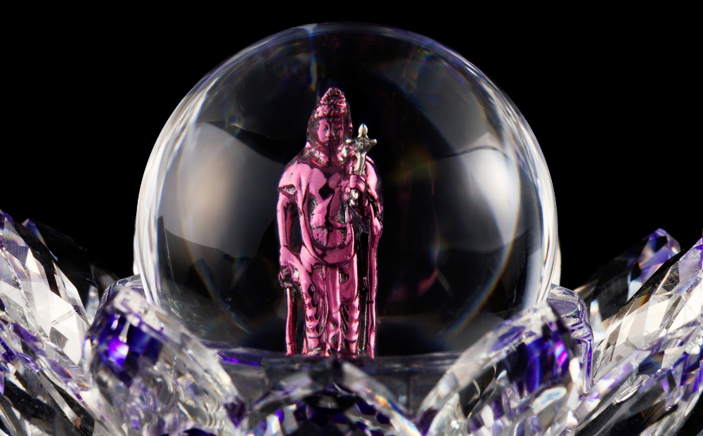 紫色の18金パープルゴールド観音像