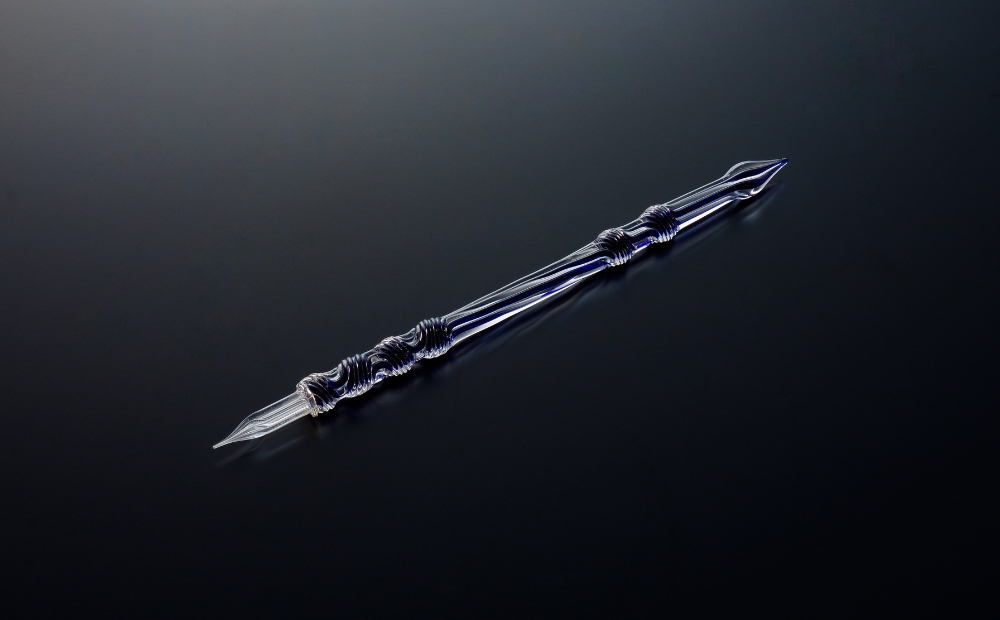 【ガラスペン】ソフトひねり 軸径10mm (カラー：２層(紺)) ２層(紺)