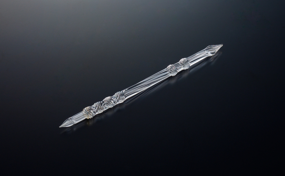 【ガラスペン】ソフトひねり 軸径11mm (カラー：透明) 透明