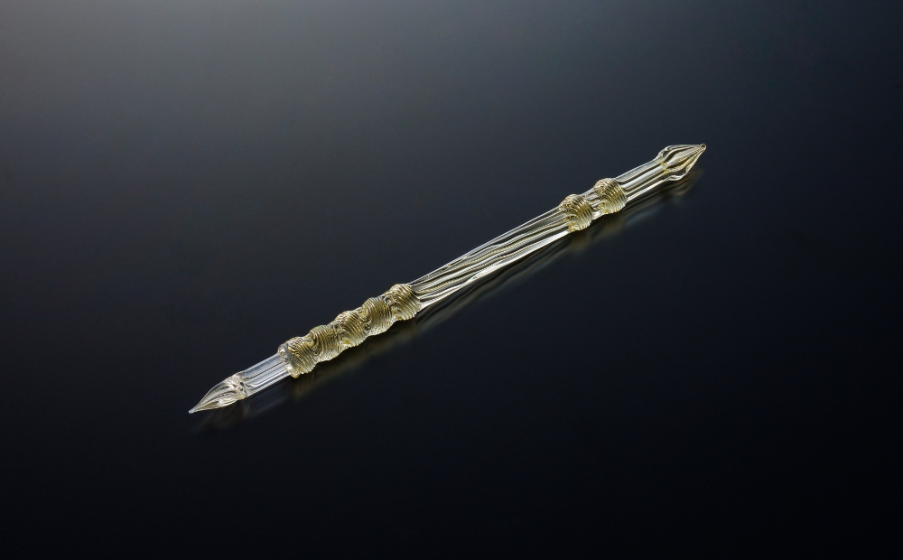 【ガラスペン】ソフトひねり 軸径12mm (カラー：シャンパンゴールド) シャンパンゴールド