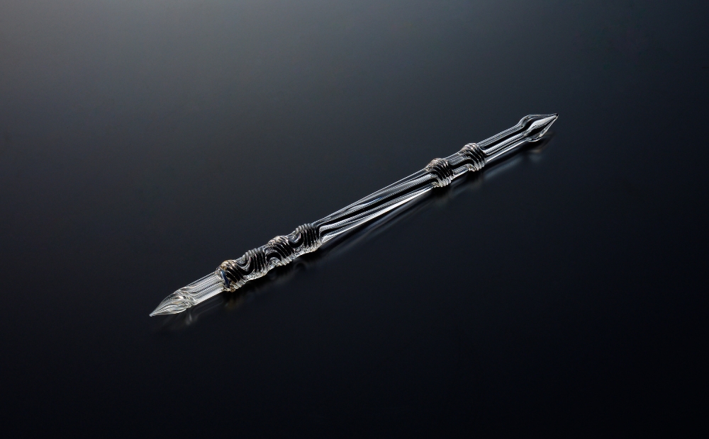 【ガラスペン】ソフトひねり 軸径12mm (カラー：２層(黒)) ２層(黒)