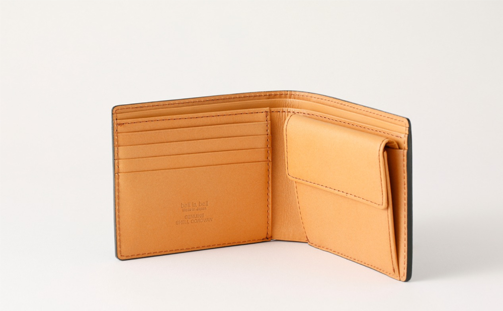 [bell la bell] コードバン 二つ折り財布（カラー：ブラウン） ブラウン