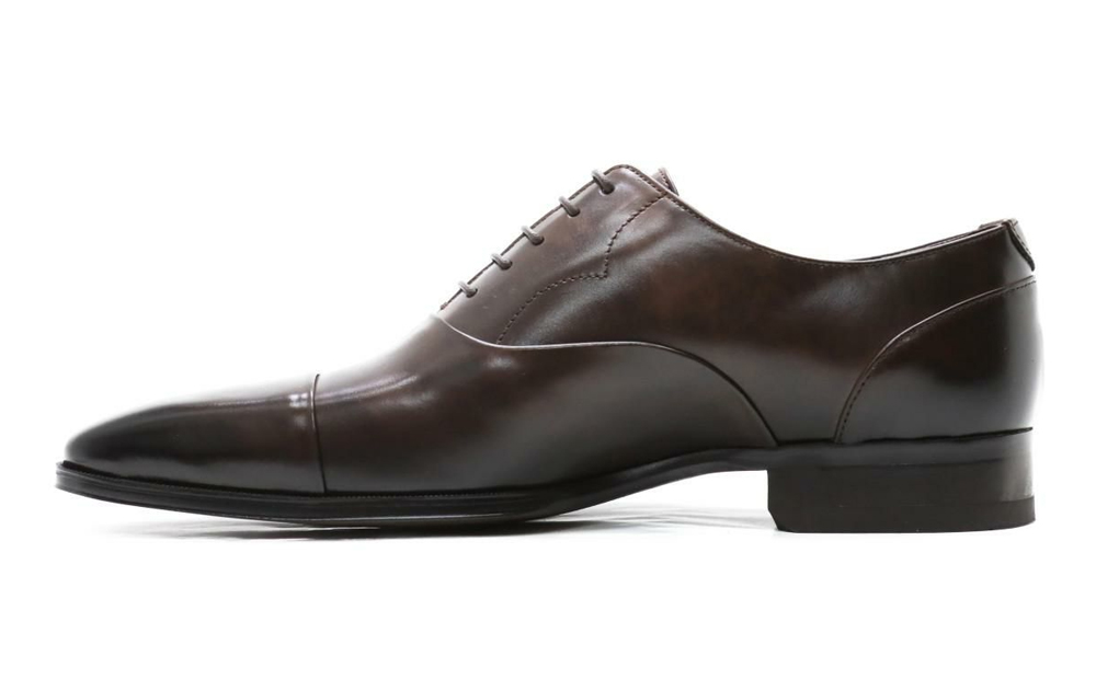 クインクラシコ 革靴 25004S〈ダークブラウン〉 (サイズ：27.0cm) 紳士靴 幅広 甲高 ビジネスシューズ ストレートチップ フォーマル レベルソ仕上げ 牛革 ダークブラウン 27.0cm