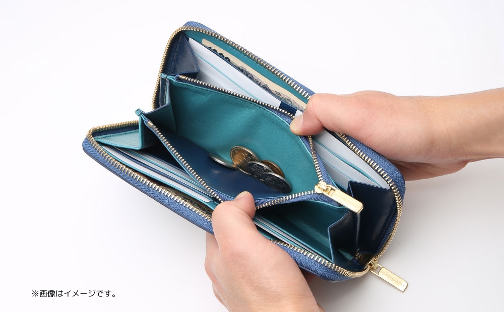 イロドリ ラウンド ロング ウォレット (カラー：リッカ) リッカ