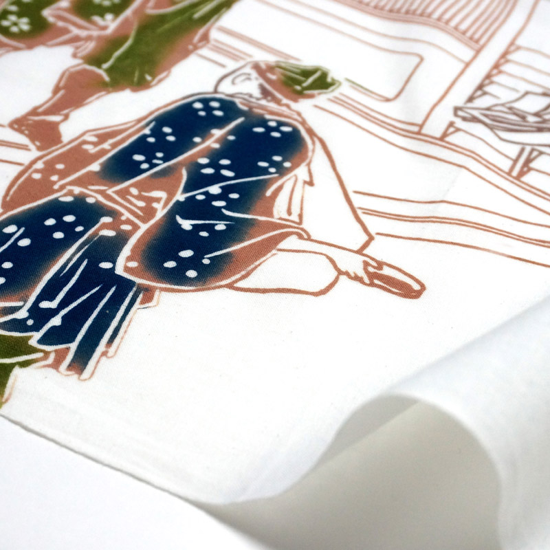 手ぬぐい「吉原狐舞」