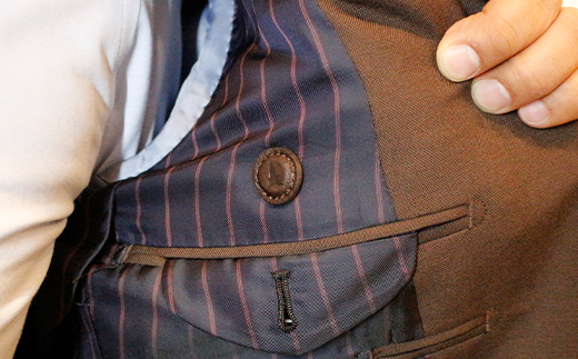 POCKET HANDKERCHIEF STOPPER [KLG-1001](カラー：ダークブラウン) ダークブラウン