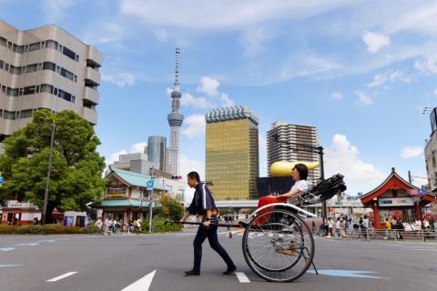 浅草人力車の一番の老舗！浅草観光人力車乗車チケット【２名様６０分コース】