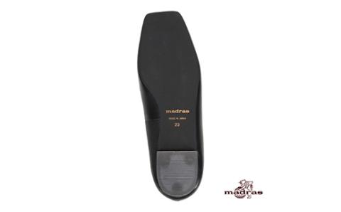 100周年マドラス 婦人靴 超ソフトタッチで軽量のスクエアモカシューズ [MAL0041](サイズ：22.5cm、カラー：ブラック) ブラック 22.5cm