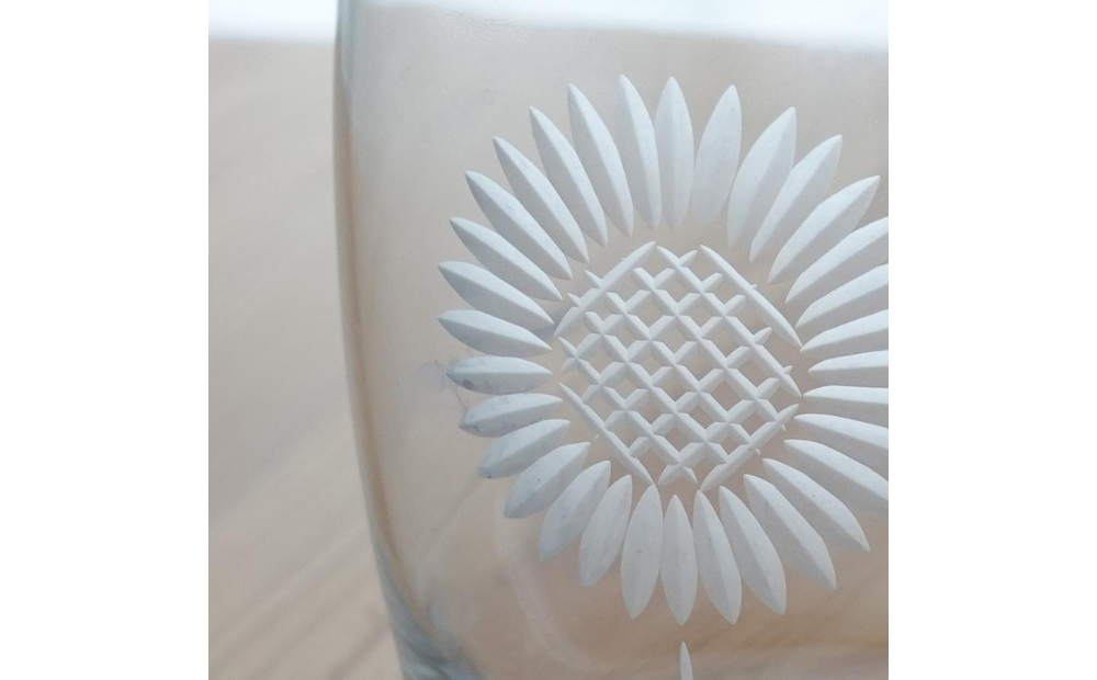 浅草切子 暮らしの硝子「ひまわり 521」化粧箱入り