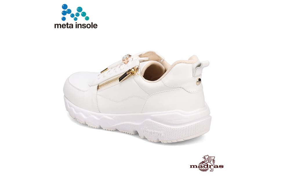 【マドラス 婦人靴】特許meta insole搭載madrasリカバリーシューズ [MADRAS MAL9136MT] レザースニーカー (ホワイト、6サイズ) ホワイト 6サイズ（23.0cm～23.5cm相当）