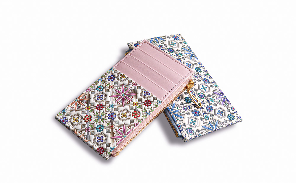 【浅草文庫】フラグメントケース〈花菱柄〉(カラー：ピンク) ピンク