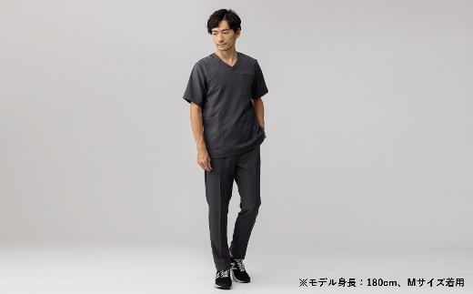 レピウスの白衣 【メンズボトムス】スクラブパンツ リンクル (カラー：チャコール、サイズ：L) チャコール L