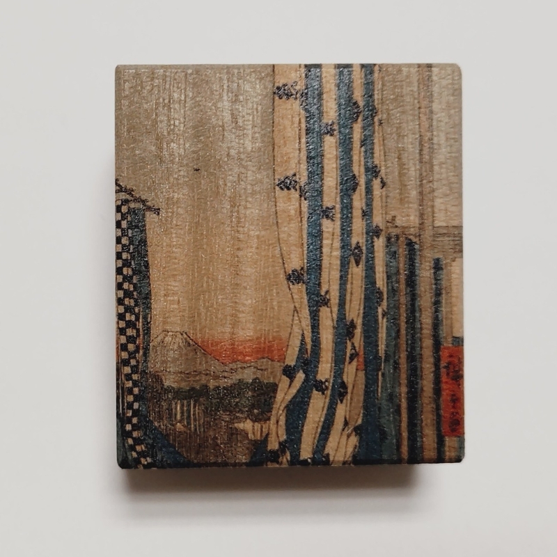 【桐箱(二重箱)】名所江戸水景 [(8)神田紺屋町] 1ケ (カラー：黒) 黒