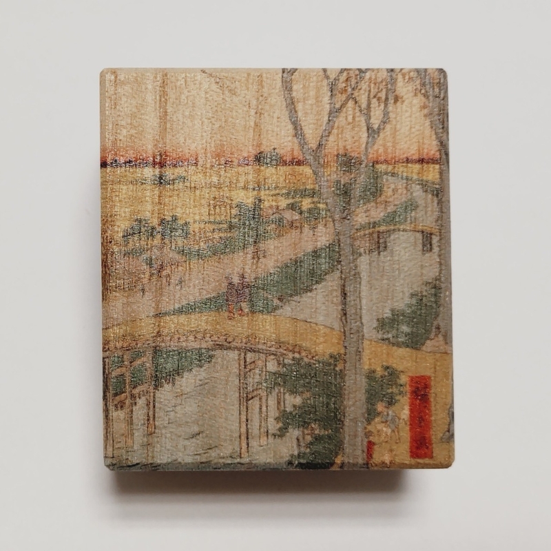 【桐箱(二重箱)】名所江戸水景 [(3)小梅堤] 1ケ (カラー：ピンク) ピンク