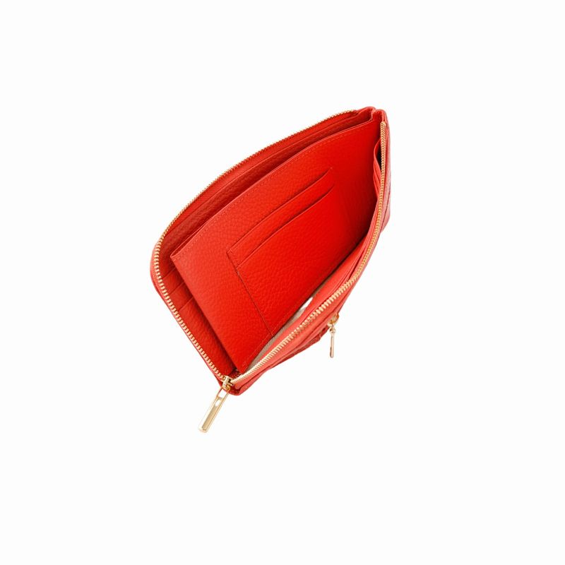 【牛革】レディース長財布 [Lファスナー]（カラー：グレージュ） グレージュ