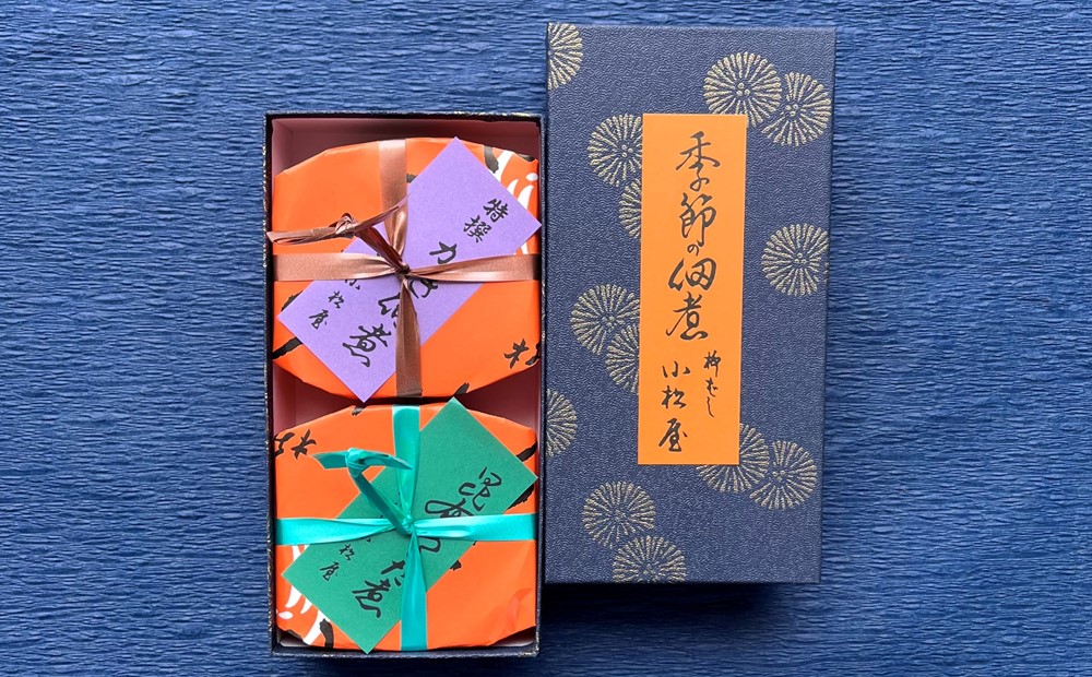 期間限定【柳ばし小松屋】2個入り詰め合わせ（かき佃煮・昆布佃煮）