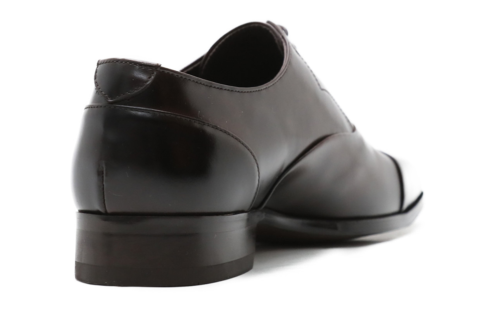 クインクラシコ 革靴 25004S〈ダークブラウン〉 (サイズ：25.0cm) 紳士靴 幅広 甲高 ビジネスシューズ ストレートチップ フォーマル レベルソ仕上げ 牛革 ダークブラウン 25.0cm