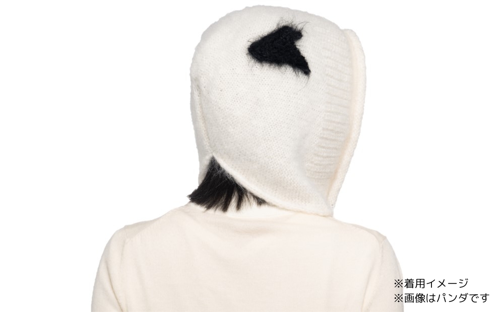 フワフワニット耳付きフード (種類：グレー猫) グレー猫