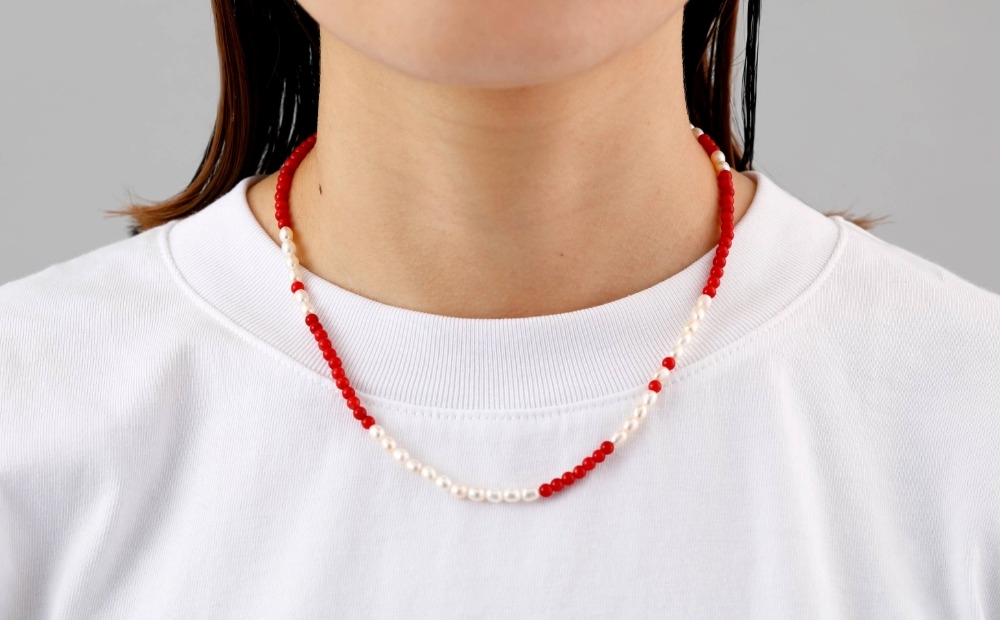 パールと珊瑚のネックレス: 台東区ANAのふるさと納税｜ANAのマイルが