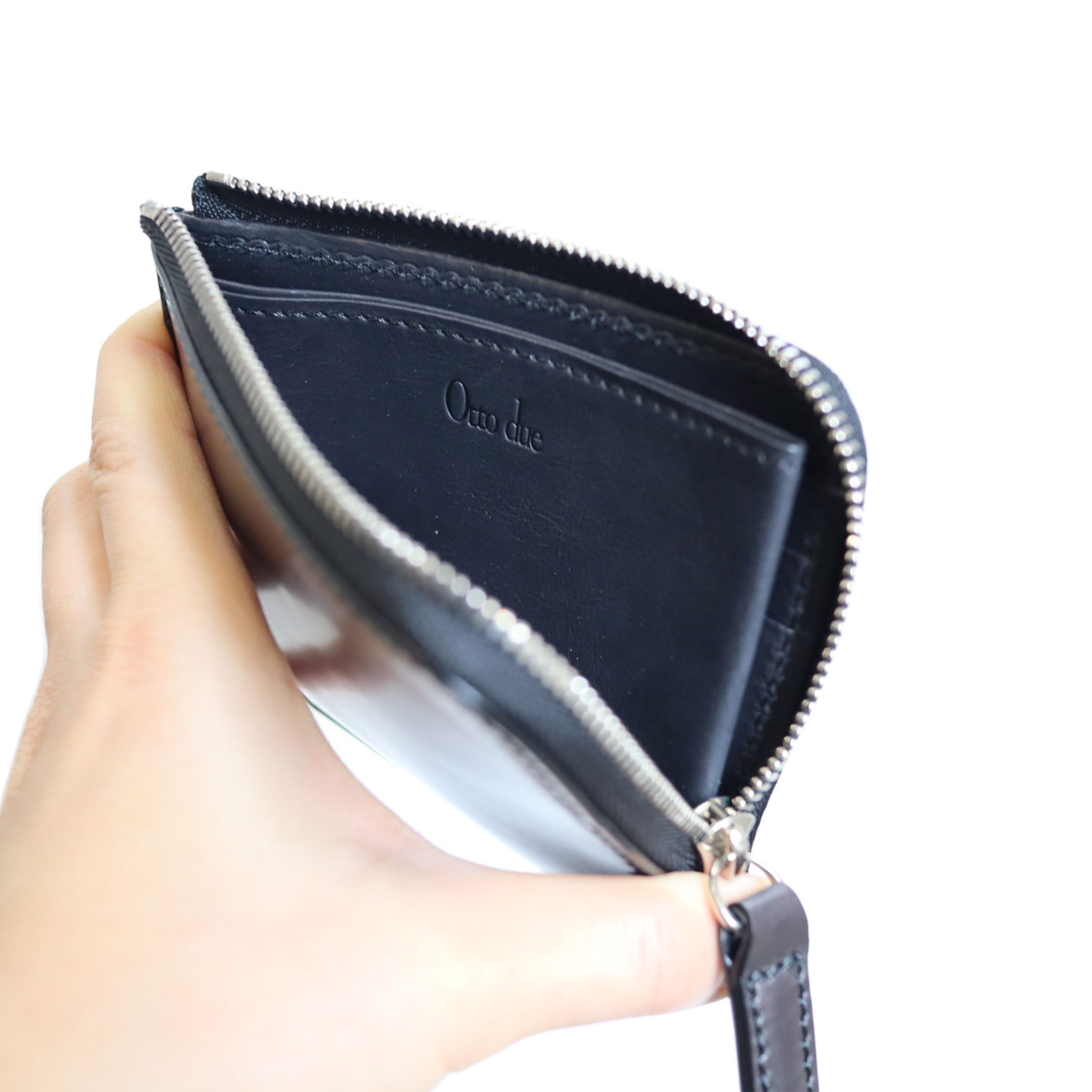 ミニ財布[イタリア産高級レザー]コードバン使用 (全4色)(カラー：ブラウン) ブラウン