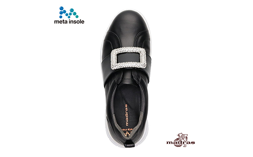 マドラス 婦人靴 特許meta insole搭載ビジューデザインのmadrasリカバリーシューズ  [MADRAS MAL9117MT] (カラー：ブラック、サイズ：37(23.5cm相当)) ブラック 37(23.5cm相当)