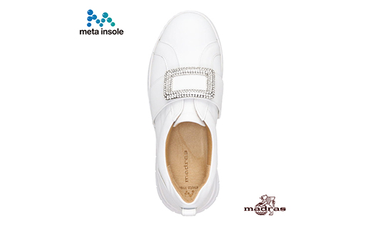 マドラス 婦人靴 特許meta insole搭載ビジューデザインのmadrasリカバリーシューズ  [MADRAS MAL9117MT] (カラー：ホワイト、サイズ：36(23.0cm相当)) ホワイト 36(23.0cm相当)