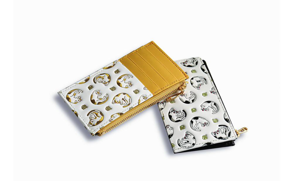 【浅草文庫】フラグメントケース〈猫柄〉(カラー：ミケ（黄色系）) ミケ（黄色系）