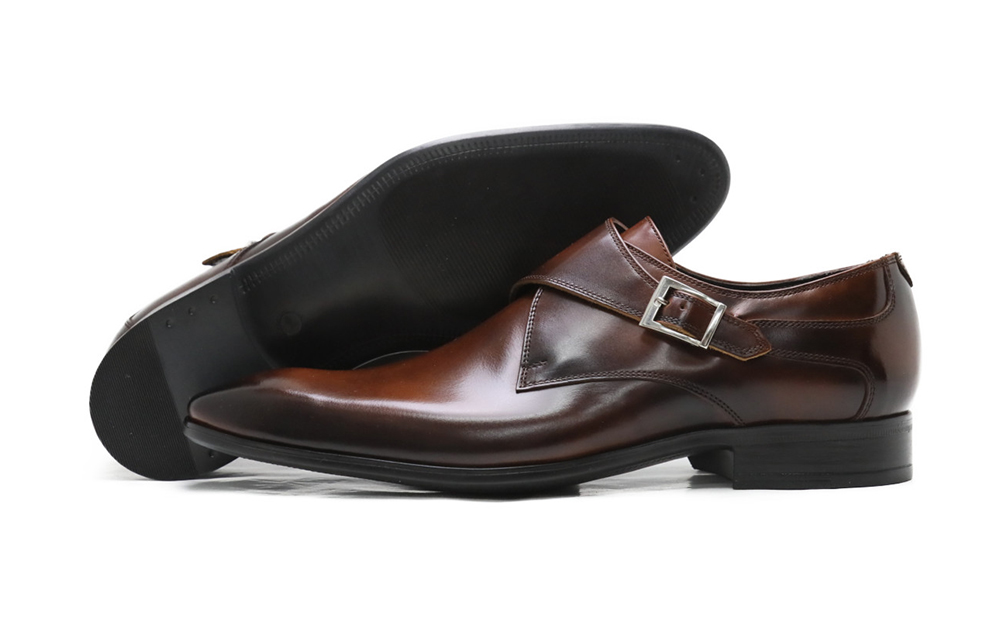 クインクラシコ 革靴 34003S〈ブラウン〉 (サイズ：26.5cm) 紳士靴 ビジネスシューズ モンクストラップ 牛革 ブラウン 26.5cm