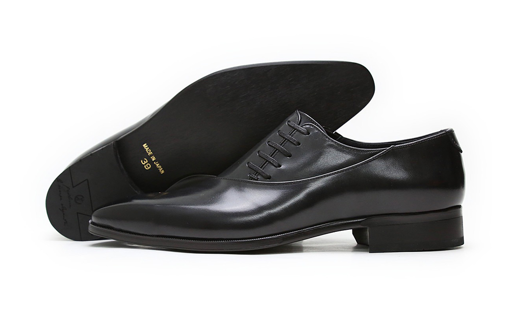 クインクラシコ 革靴 25005S〈ブラック〉 (サイズ：27.5cm) 紳士靴 幅広 甲高 ビジネスシューズ サイドレース エラスティック スリッポン 牛革 ブラック 27.5cm