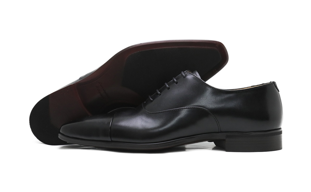 クインクラシコ 革靴 62001S〈ブラック〉 (サイズ：25.0cm) 紳士靴 ビジネスシューズ ストレートチップ フォーマル 牛革 レベルソ仕上げ ブラック 25.0cm