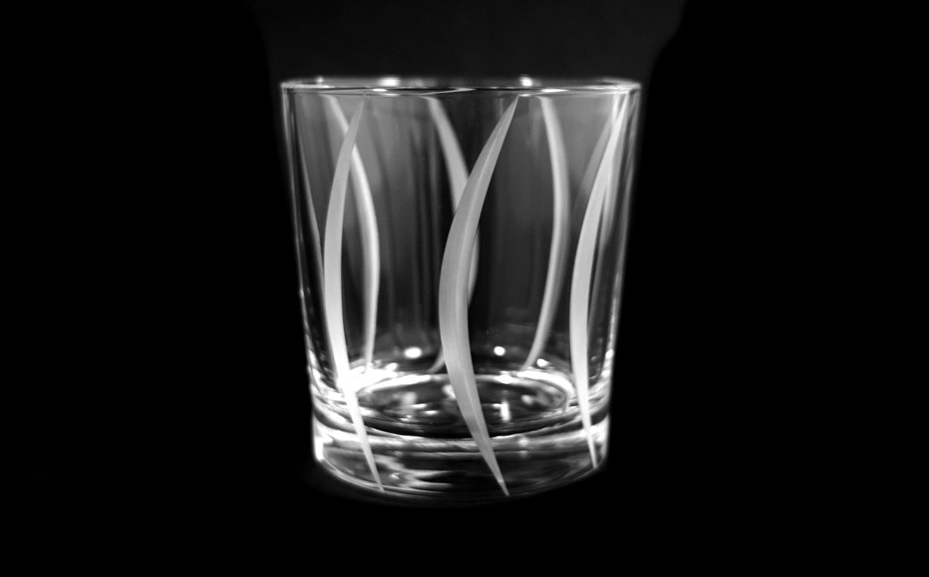浅草切子 Bar’s Glass「ウェーブ オールド」2個セット 化粧箱入り