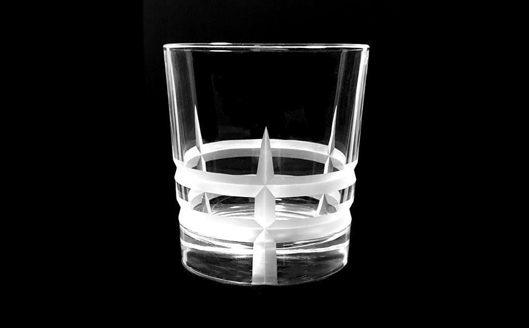 浅草切子 Bar’s Glass「プラネット ロック」2個セット 化粧箱入り