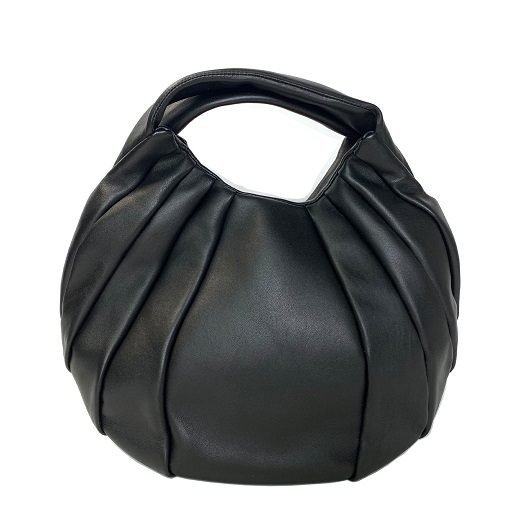 バルーンバッグ シープレザー MONACO【厳選されたラム革を使用】(カラー：ブラック) ブラック