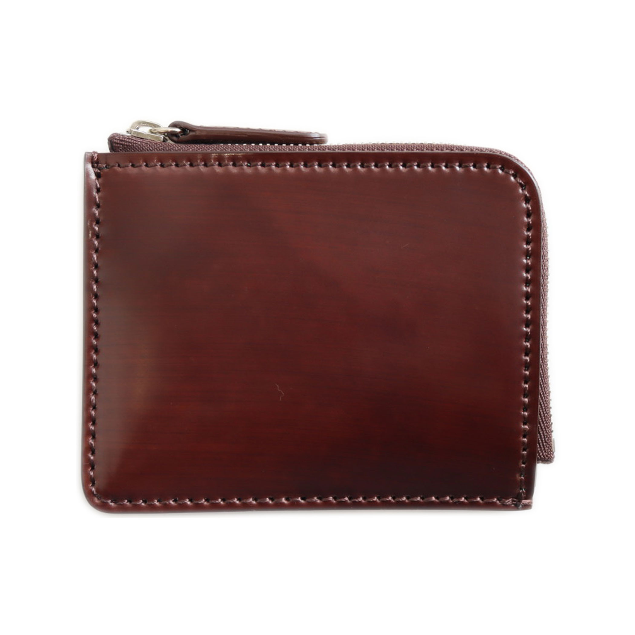 ミニ財布[イタリア産高級レザー]コードバン使用 (全4色)(カラー：ブラウン) ブラウン