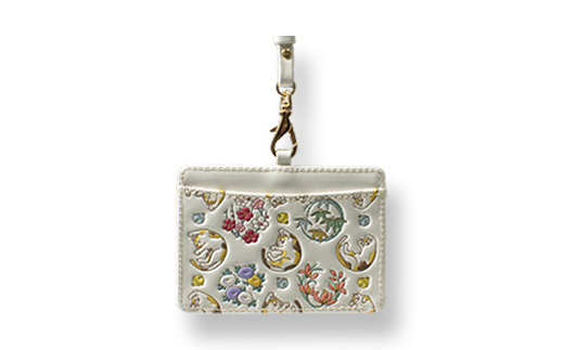 【浅草文庫】IDケース〈猫柄〉(カラー：ミケ（黄色系）) ミケ（黄色系）