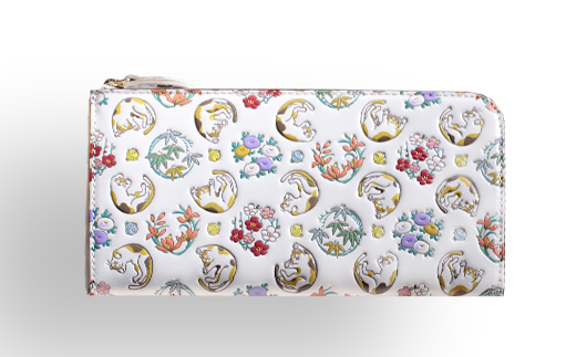 【浅草文庫】L字長財布〈猫柄〉